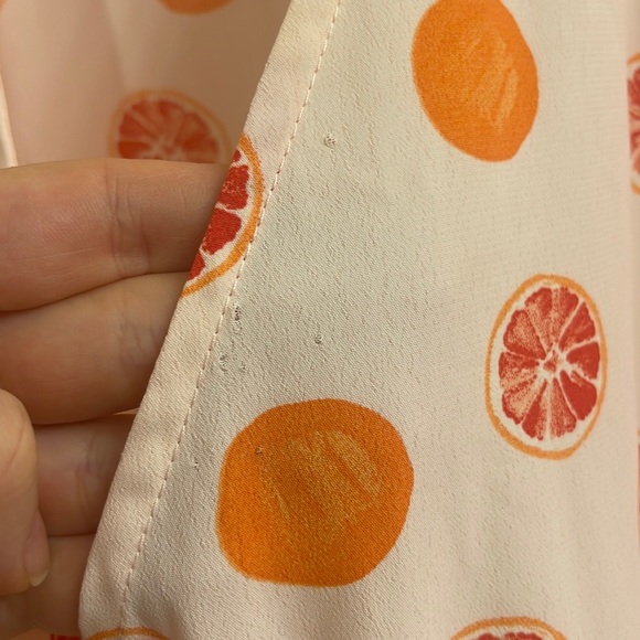 Glamorous Curve grapefruit print wrap dress, size 20. - Picture 9 of 11